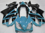 Light Blue and Black Fairing Kit for a 2004, 2005, 2006, 2007 Honda CBR600F4i motorcycle