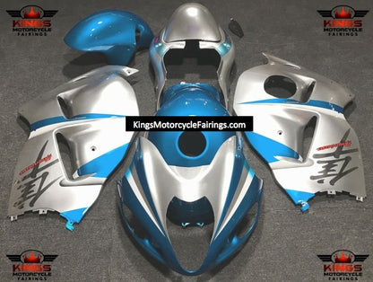 Suzuki GSXR1300 Hayabusa (1999-2007) Light Blue & Silver Fairings