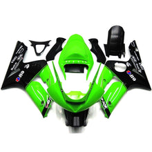 Green and Black Elf Fairing Kit for a 2003 & 2004 Kawasaki ZX-6R 636 motorcycle