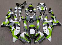 Yamaha YZF-R6 (2008-2016) Matte White, Green, Black & Gray Camouflage Fairings
