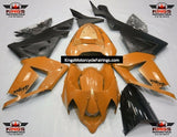 Light Orange and Matte Black Fairing Kit for a 2004 & 2005 Kawasaki ZX-10R motorcycle