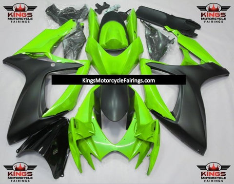 Suzuki GSXR750 (2006-2007) Lime Green & Matte Black Fairings