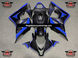 Matte Black and Royal Blue Fairing Kit for a 2007 and 2008 Honda CBR600RR motorcycle