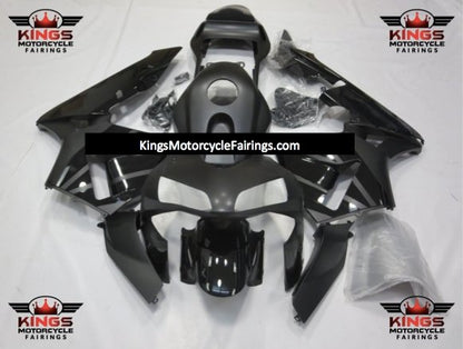 Matte Black & Black Fairing Kit for a 2003 and 2004 Honda CBR600RR motorcycle