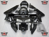 Matte Black and Gloss Black Fairing Kit for a 2007 and 2008 Honda CBR600RR motorcycle