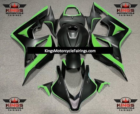 Honda CBR600RR (2007-2008) Matte Black & Green Fairings