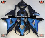 Light Blue and Matte Black Fairing Kit for a 2006 & 2007 Honda CBR1000RR motorcycle