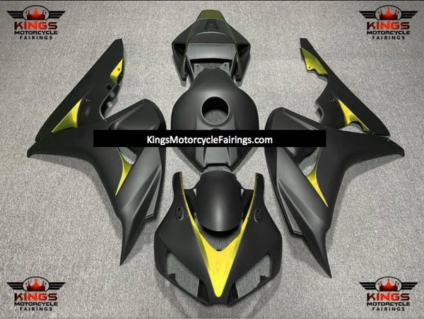 Honda CBR1000RR (2006-2007) Matte Black & Yellow Fairings