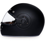 KINGS MATTE BLACK DAYTONA RETRO MOTORCYCLE HELMET - R1B
