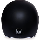 KINGS MATTE BLACK DAYTONA RETRO MOTORCYCLE HELMET - R1B