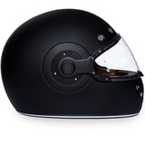 KINGS MATTE BLACK DAYTONA RETRO MOTORCYCLE HELMET - R1B