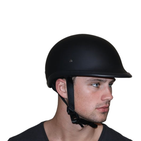 Kings Matte Black Hawk Polo Motorcycle Helmet