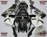 Honda CBR600RR (2005-2006) Matte Black, Gloss Black & White Punisher Skull Fairings