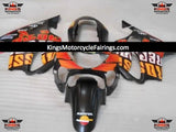 Matte Black and Orange Repsol Rossi Fairing Kit for a 1999 & 2000 Honda CBR600F4 motorcycle