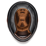 KINGS MATTE BLACK & ORANGE DAYTONA RETRO MOTORCYCLE HELMET - R1O