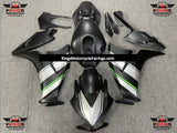 Honda CBR1000RR (2012-2016) Matte Black, Silver & Green Fairings