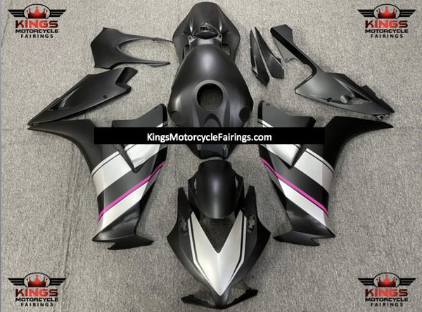 Honda CBR1000RR (2012-2016) Matte Black, Silver & Pink Fairings
