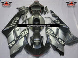 Matte Black, Silver and White Repsol Fairing Kit for a 2004 and 2005 Honda CBR1000RR motorcycle