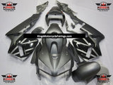 Matte Gray and Gloss Black Fairing Kit for a 2005 and 2006 Honda CBR600RR motorcycle