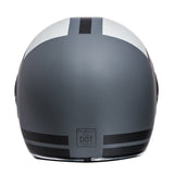 KINGS MATTE GRAY, BLACK & WHITE DAYTONA RETRO MOTORCYCLE HELMET - R6R
