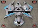 Matte Nardo Gray and Light Blue Fairing Kit for a 2009, 2010, 2011 & 2012 Honda CBR600RR motorcycle