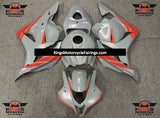 Matte Nardo Gray and Red Fairing Kit for a 2009, 2010, 2011 & 2012 Honda CBR600RR motorcycle