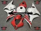 Matte Red and Matte White Fairing Kit for a 2009, 2010, 2011 & 2012 Honda CBR600RR motorcycle