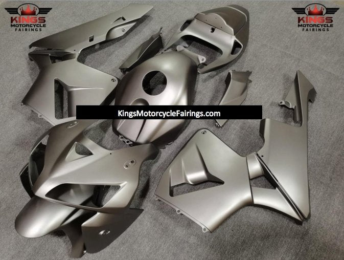 Matte Silver Fairing Kit for a 2005 and 2006 Honda CBR600RR motorcycle