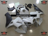 Matte White and Matte Black Fairing Kit for a 2005 and 2006 Honda CBR600RR motorcycle