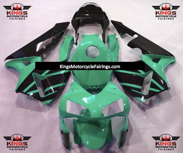Mint Green and Black OEM Style Fairing Kit for a 2003 and 2004 Honda CBR600RR motorcycle