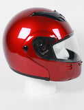 DOT Full Face Modular Dark Red Kings Motorcycle Helmet