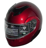 DOT Full Face Modular Dark Red Kings Motorcycle Helmet - MODS