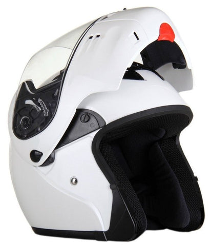 DOT Full Face Modular White Kings Motorcycle Helmet - MODW