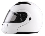 DOT Full Face Modular White Kings Motorcycle Helmet