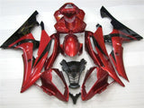 Red and Black Fairing Kit for a 2008, 2009, 2010, 2011, 2012, 2013, 2014, 2015 & 2016 Yamaha YZF-R6 motorcycle
