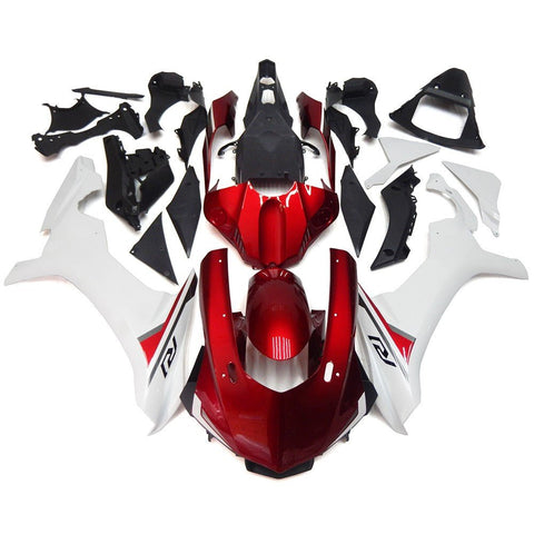 Yamaha YZF-R1 (2020-2023) Candy Red & White Fairings at KingsMotorcycleFairings.com