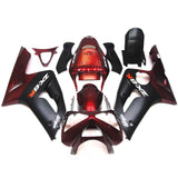Matte Black, Dark Red and White Fairing Kit for a 2003 & 2004 Kawasaki ZX-6R 636 motorcycle
