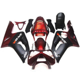 Matte Black, Dark Red and White Fairing Kit for a 2003 & 2004 Kawasaki ZX-6R 636 motorcycle