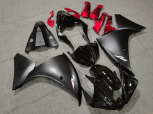 Black, Matte Black and Red Fairing Kit for a 2012, 2013 & 2014 Yamaha YZF-R1 motorcycle