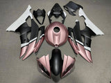 Matte Rose Gold, Matte Black and Matte White Fairing Kit for a 2008, 2009, 2010, 2011, 2012, 2013, 2014, 2015 & 2016 Yamaha YZF-R6 motorcycle