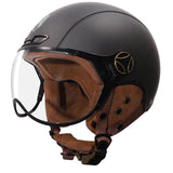 Matte Black Half Face Retro Space Motorcycle Helmet is brought to you by KingsMotorcycleFairings.com