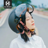 Matte Black Half Face Retro Space Motorcycle Helmet is brought to you by KingsMotorcycleFairings.com