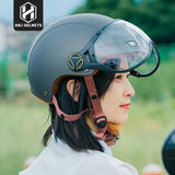 Matte Black Half Face Retro Space Motorcycle Helmet is brought to you by KingsMotorcycleFairings.com
