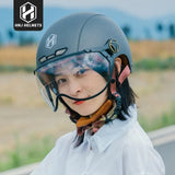 Matte Black Half Face Retro Space Motorcycle Helmet is brought to you by KingsMotorcycleFairings.com