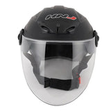 Matte Black Half Face Motorcycle Helmet with Large Visor is brought to you by KingsMotorcycleFairings.com