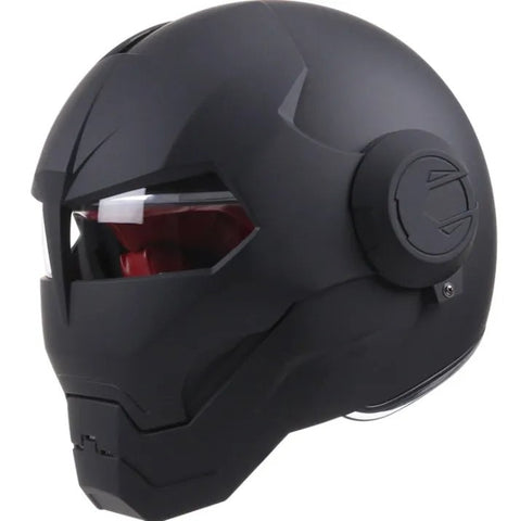 Matte Black Iron Man Full Face Modular Motorcycle Helmet is brought to you by KingsMotorcycleFairings.com