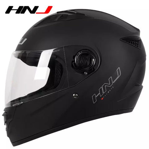 The Matte Black HNJ Full-Face Motorcycle Helmet is brought to you by Kings Motorcycle Fairings
