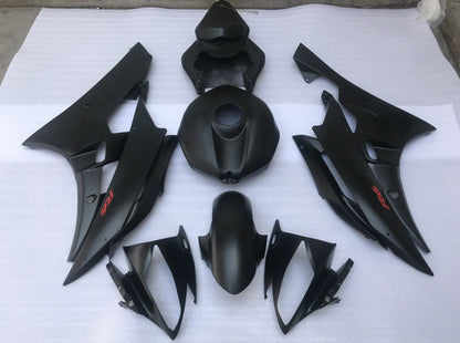 Matte Black Fairing Kit for a 2006 & 2007 Yamaha YZF-R6 motorcycle
