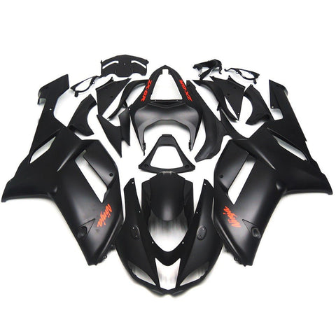 Fairing kit for a Kawasaki Ninja ZX6R 636 (2007-2008) Matte Black & Red