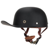 Matte Black Retro Baseball Cap Motorcycle Helmet is brought to you by KingsMotorcycleFairings.com
